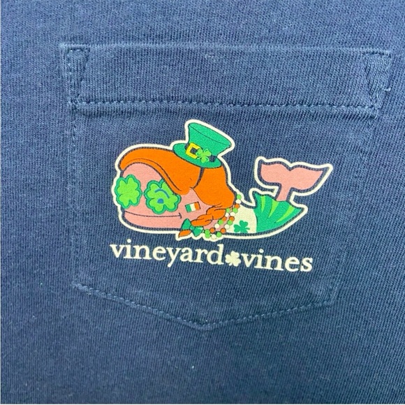 Vineyard Vines St. Paddy's Day Long Sleeve Shirt Navy Women’s XXS - Picture 3 of 8